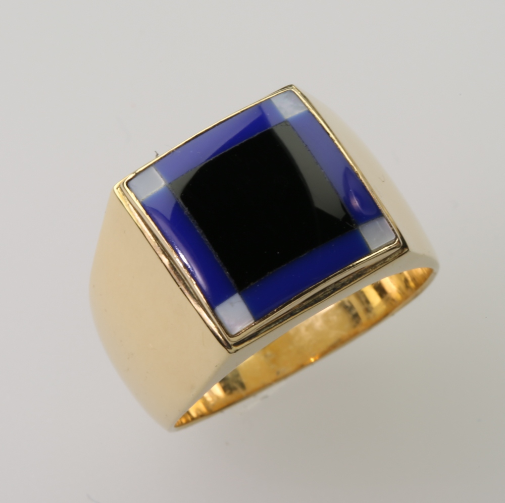 Solid 14K Gold Blue Lapis Ring