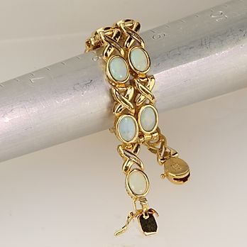 Solid 14K Gold Opal Bracelet