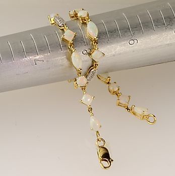 Solid 14K Gold Opal Bracelet