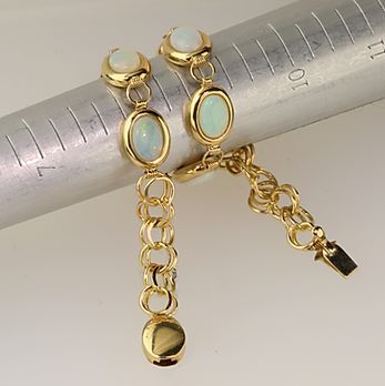 Solid 14K Gold Opal Bracelet