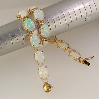 Solid 14K Gold Opal Bracelet
