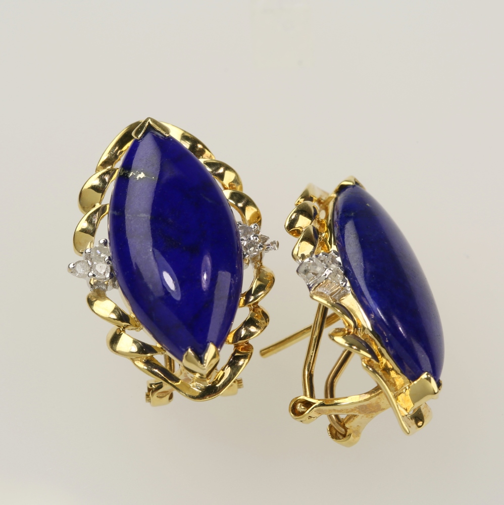 925 Sterling Silver Blue Laps Earrings