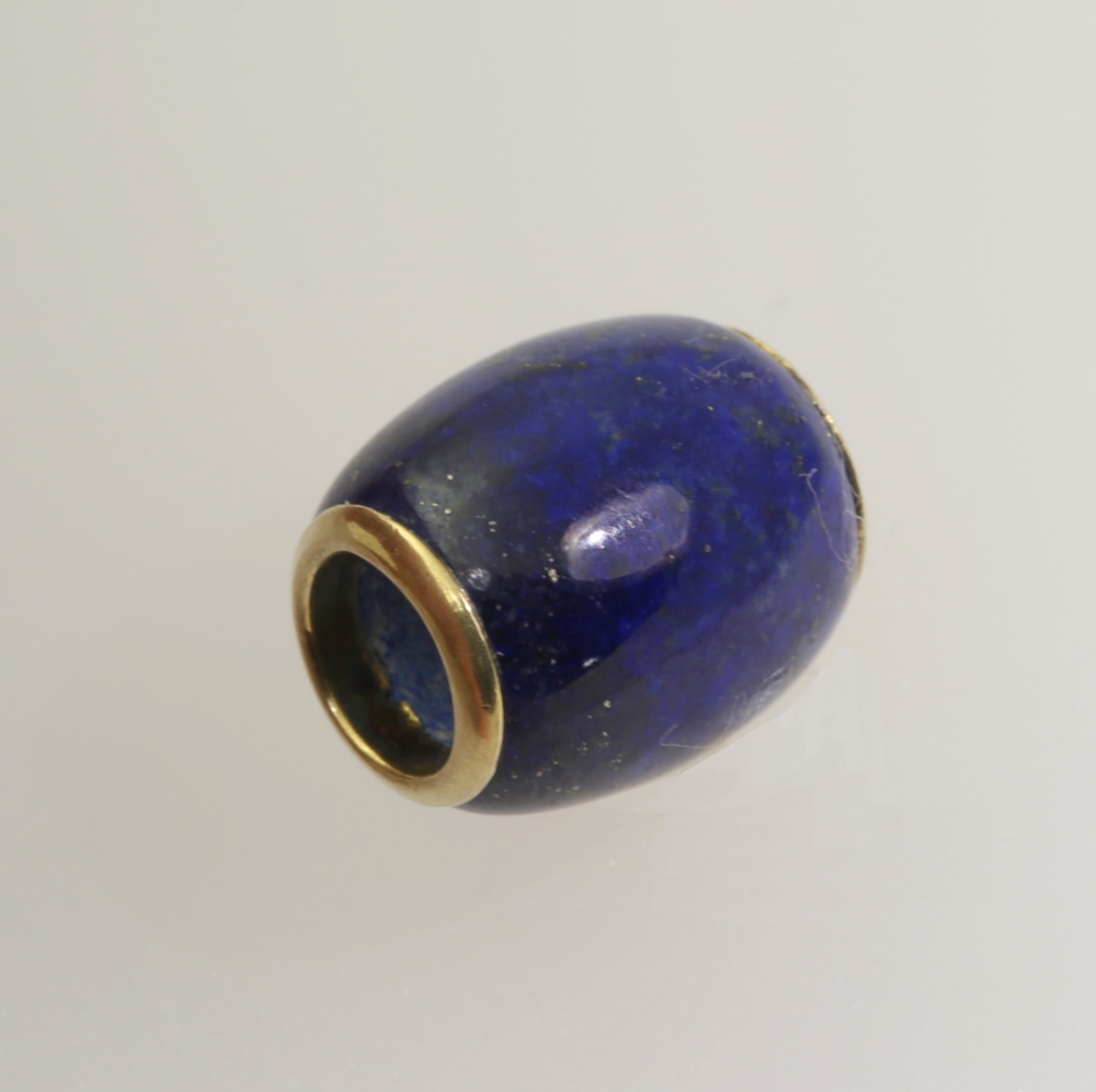 14K Gold Blue Lapis Pendant