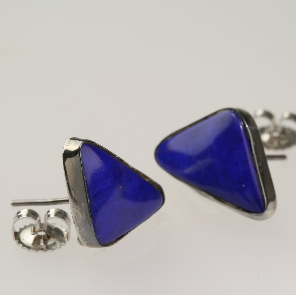 925 Sterling Silver Blue Laps Earrings