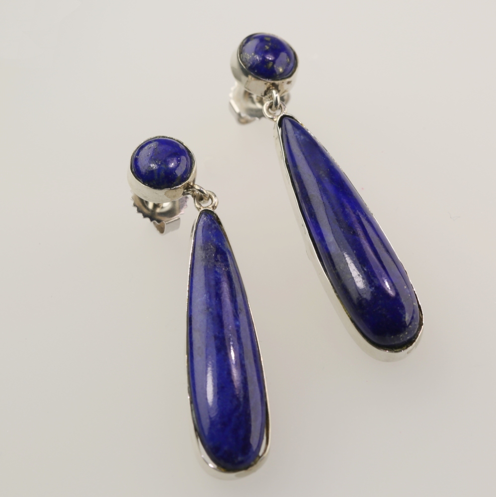925 Sterling Silver Blue Laps Earrings