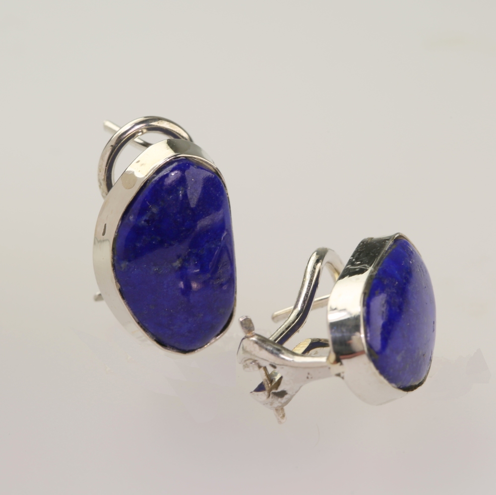 925 Sterling Silver Blue Laps Earrings