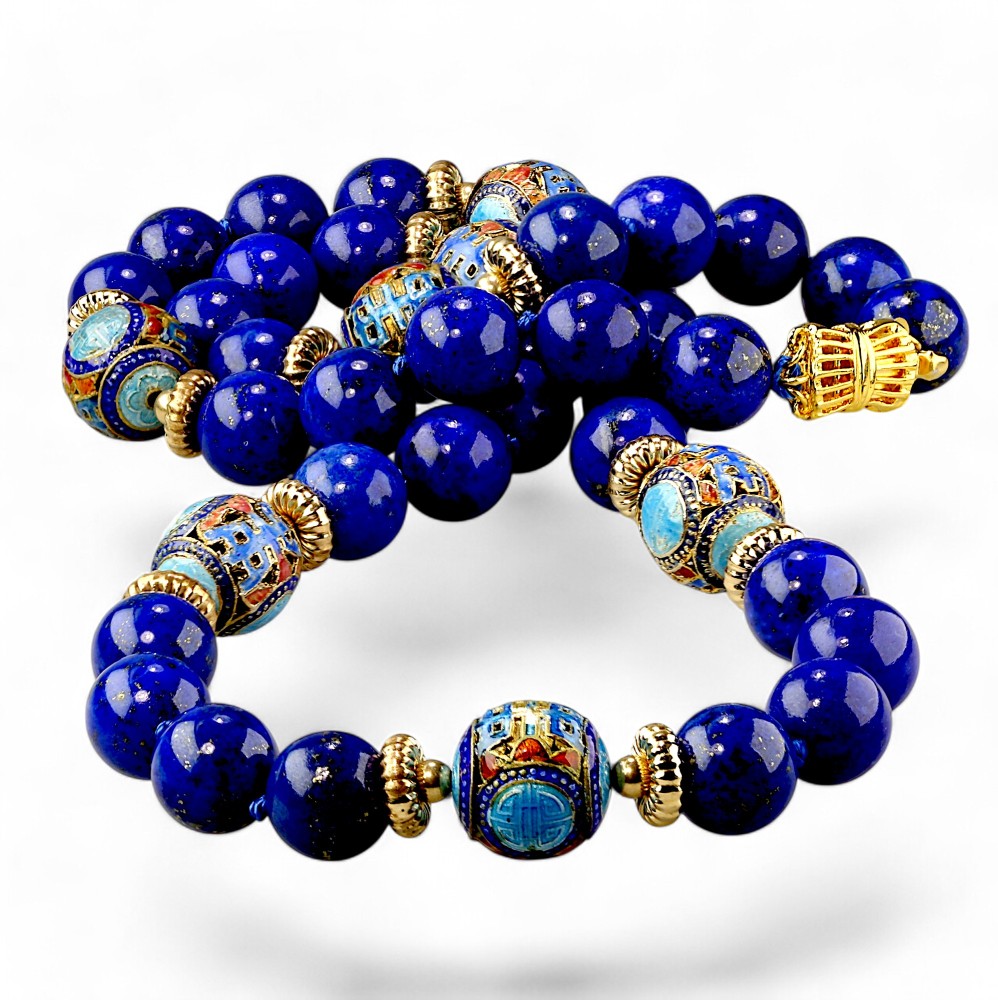 Solid 14K Gold Lapis Necklace