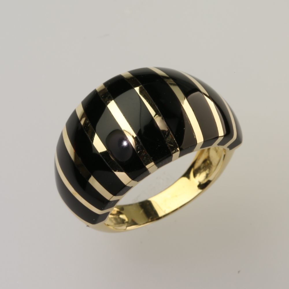 Solid 14K Gold Black Onyx Ring