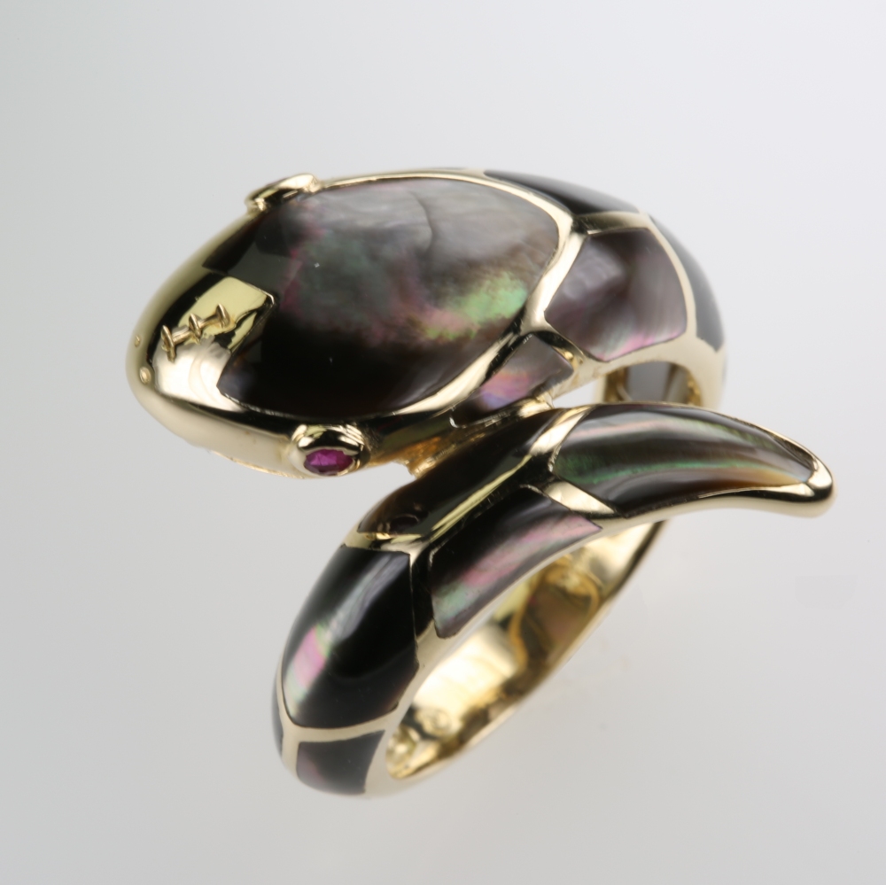 Solid 14K Gold Biwa Pearl Ring