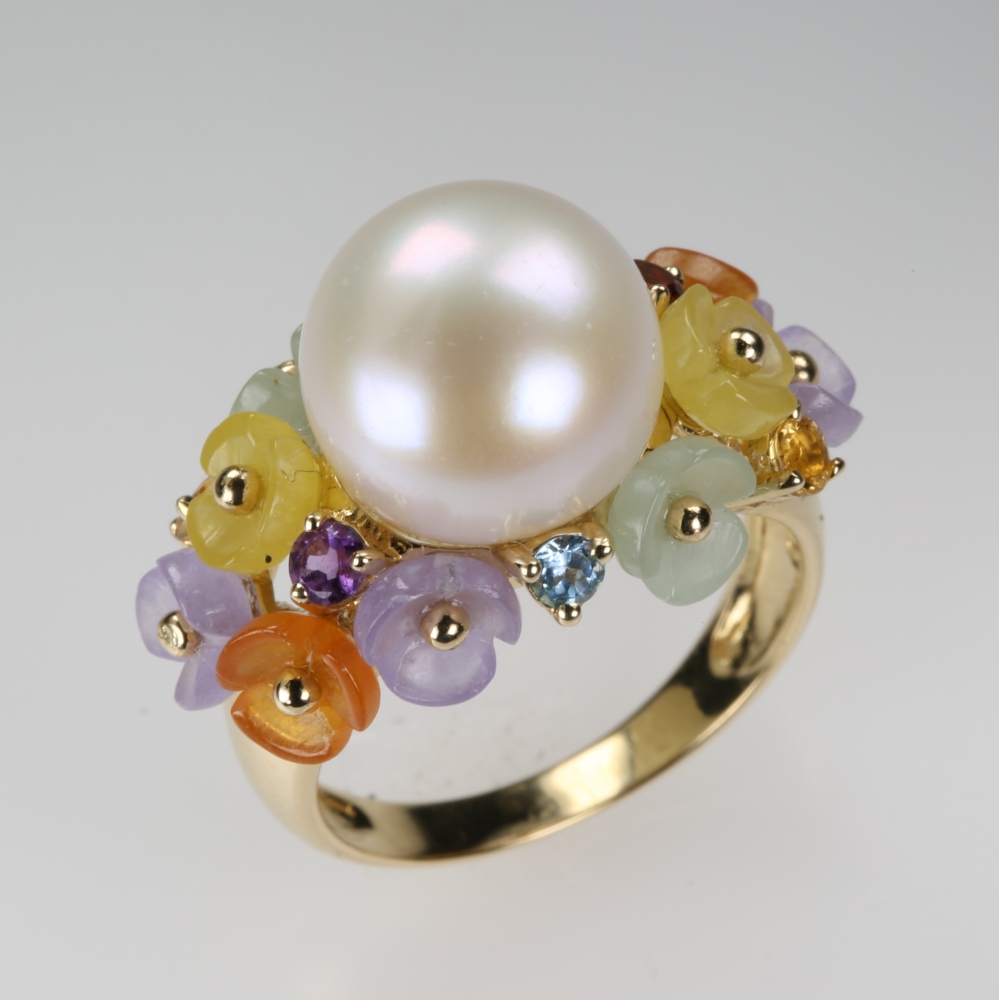 Solid 14K Gold South Sea Pearl Ring