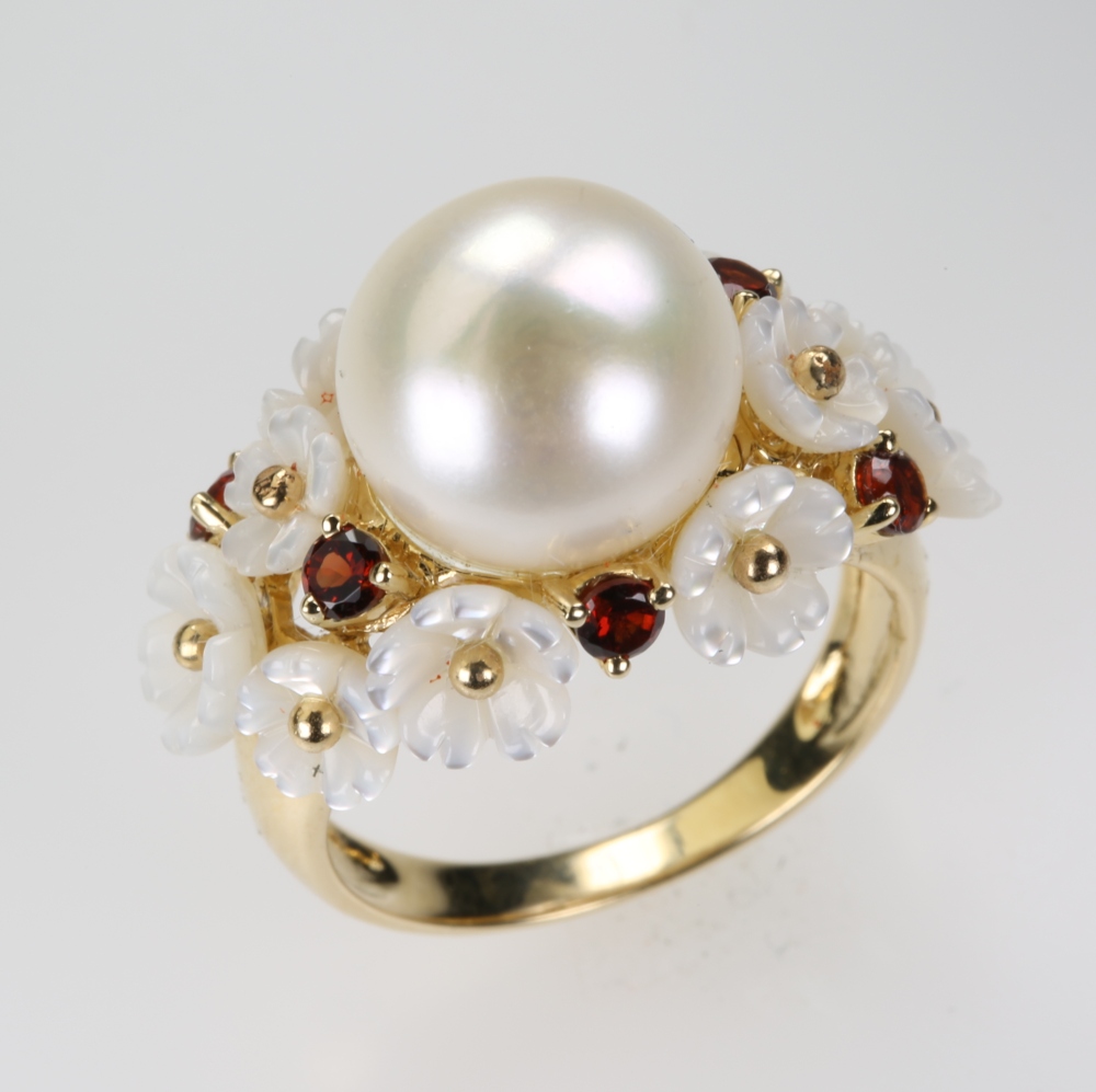 Solid 14K Gold South Sea Pearl Ring