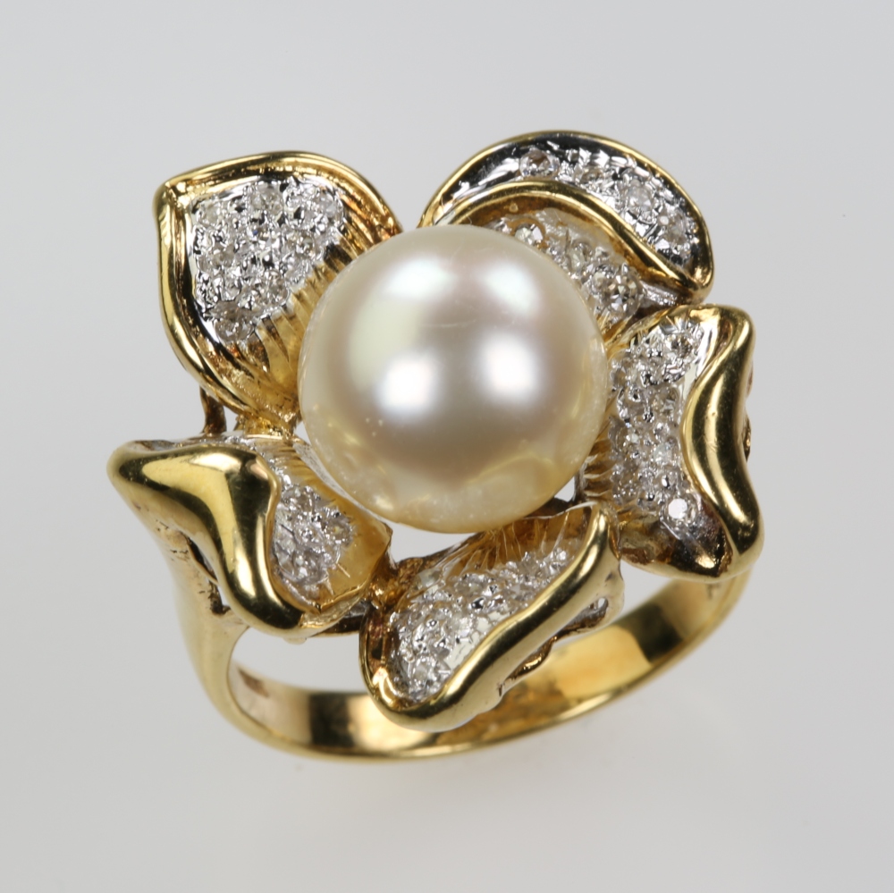 Solid 14K Gold South Sea Pearl Ring