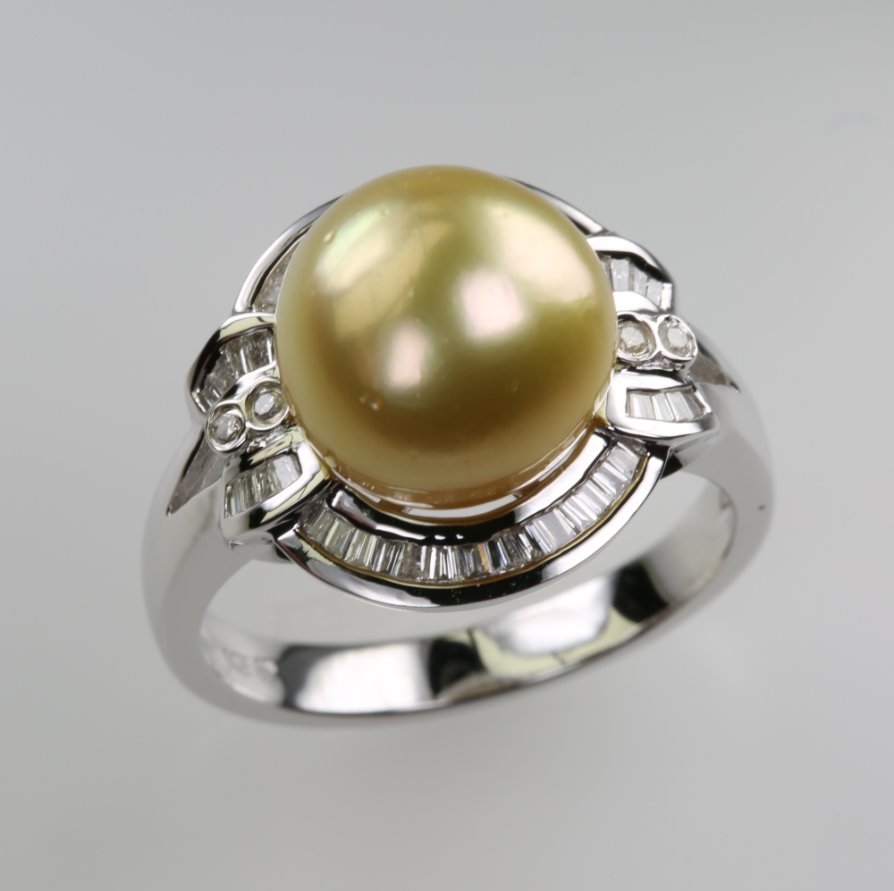 Solid 14K Gold South Sea Pearl Ring