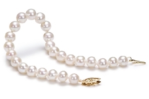 Solid 14K Gold Biwa Pearl Bracelet