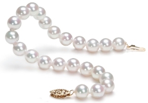Solid 14K Gold Biwa Pearl Bracelet