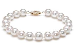 Solid 14K Gold Cultured Pearl Bracelet