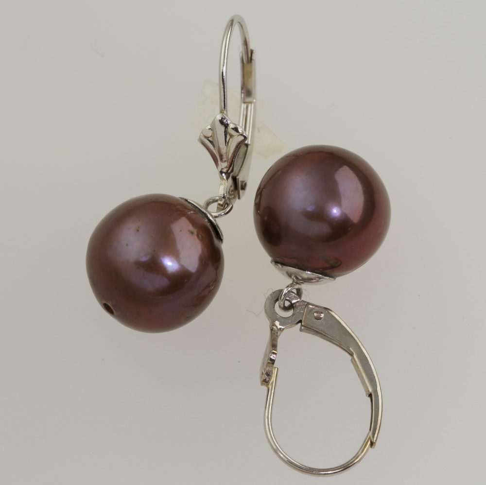 Solid 14K Gold South Sea Pearl Earrings