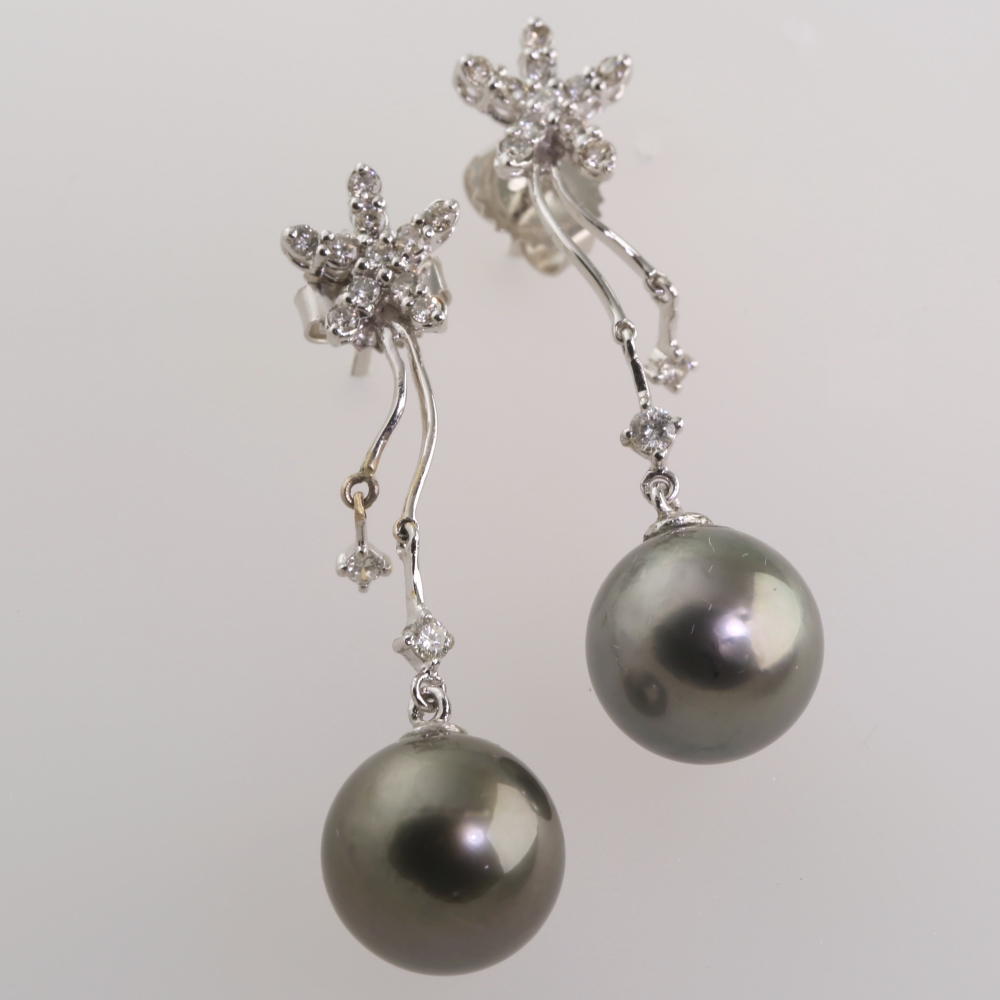 Solid 14K Gold South Sea Pearl Earrings