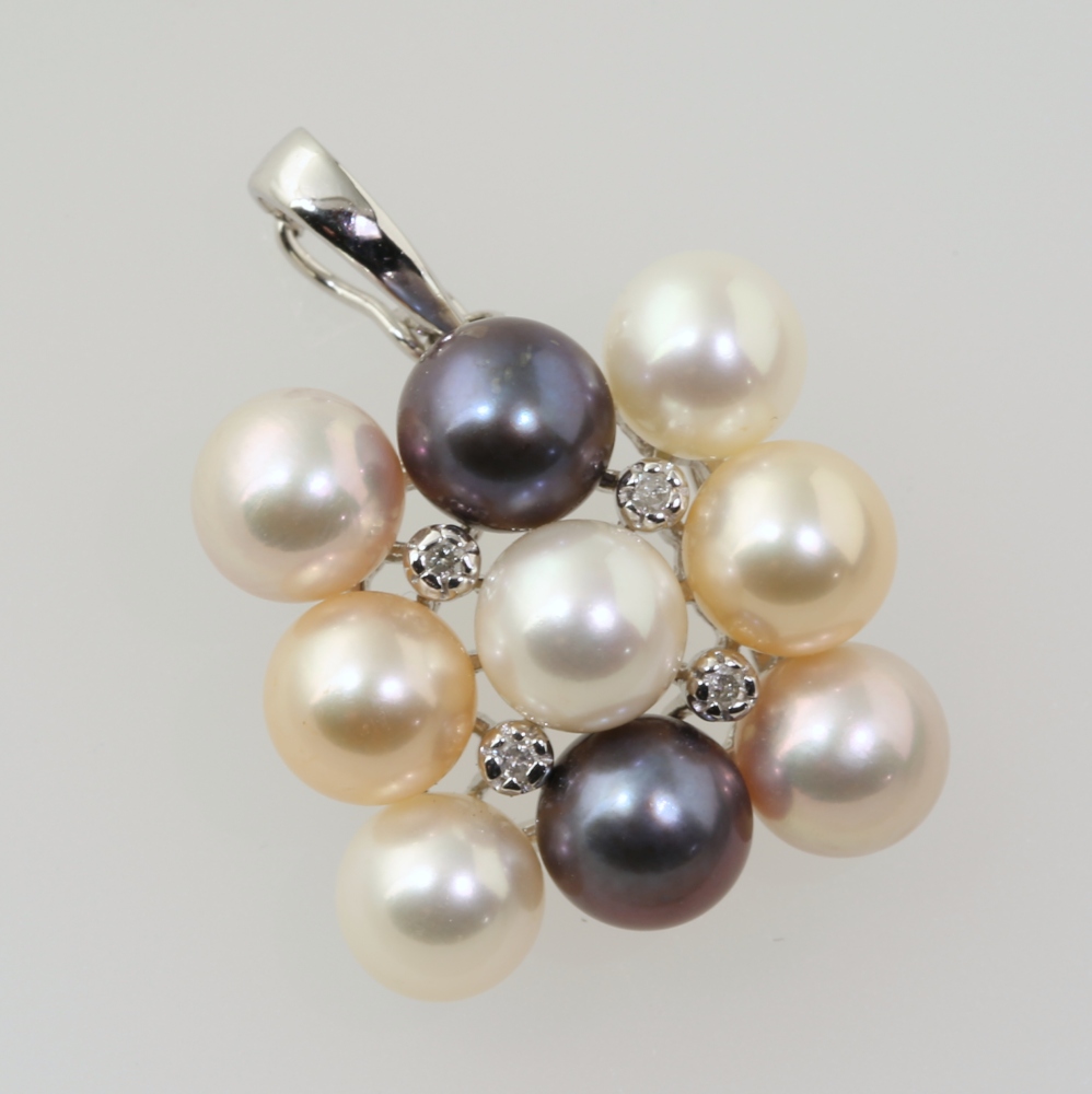 Solid 14K Gold Genuine Pearl Pendant