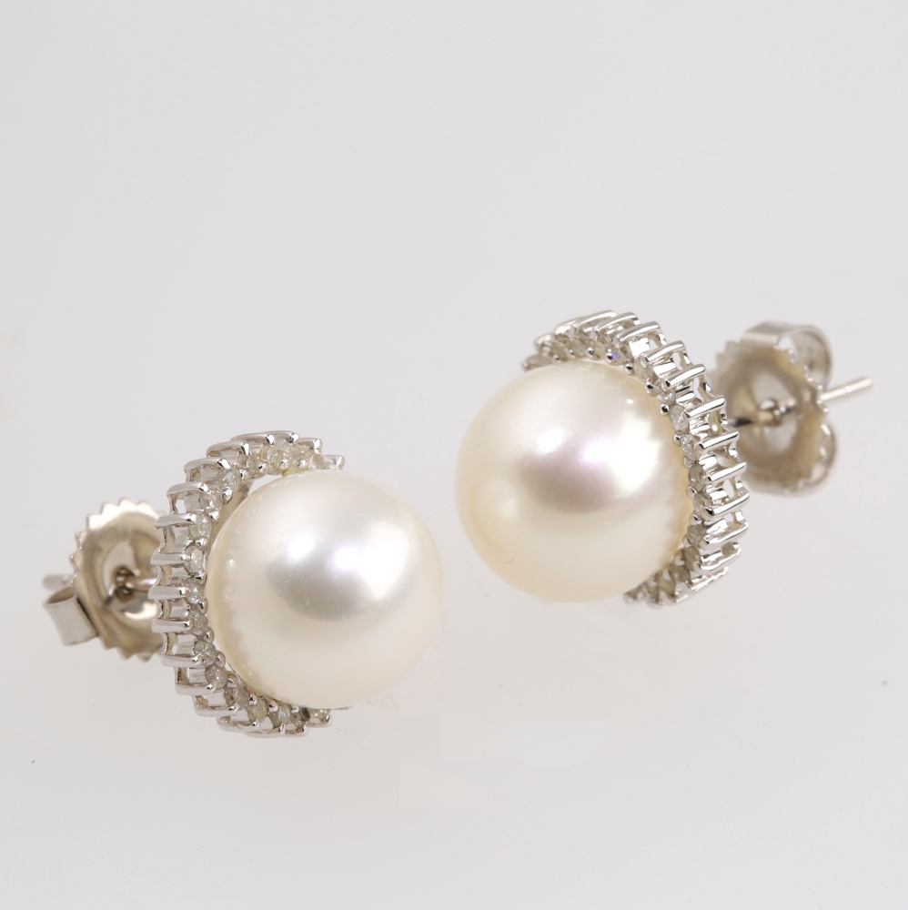Solid 14K Gold South Sea Pearl Earrings