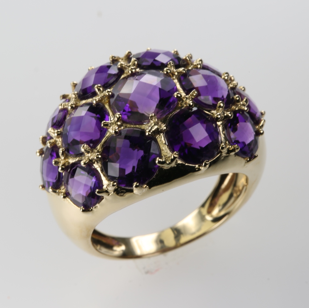 Solid 14K Gold Amethyst Ring