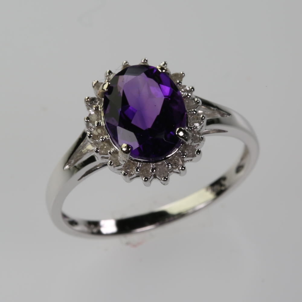 Solid 14K Gold Amethyst Ring