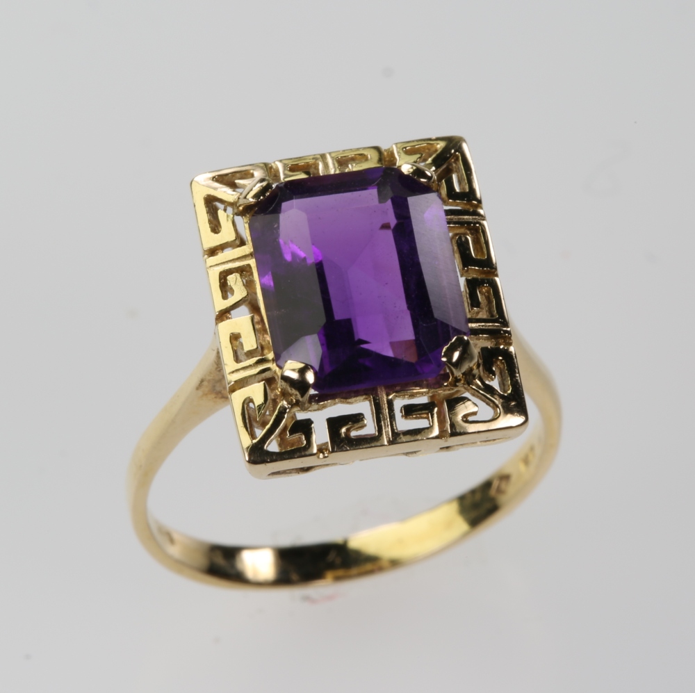 Solid 14K Gold Amethyst Ring