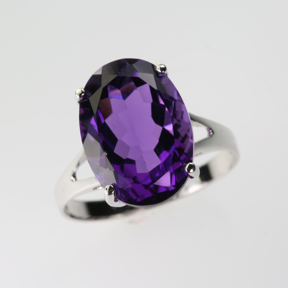 Solid 14K Gold Amethyst Ring