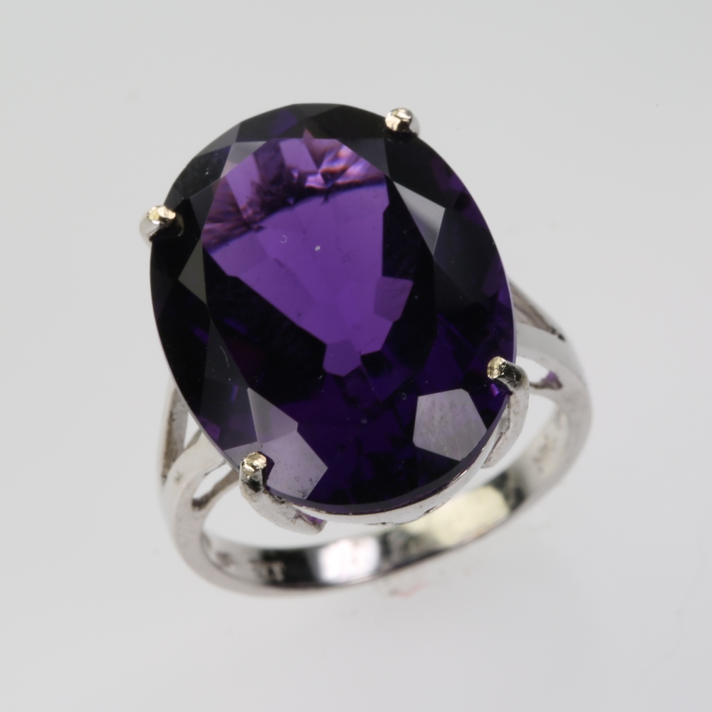 Solid 14K Gold Amethyst Ring