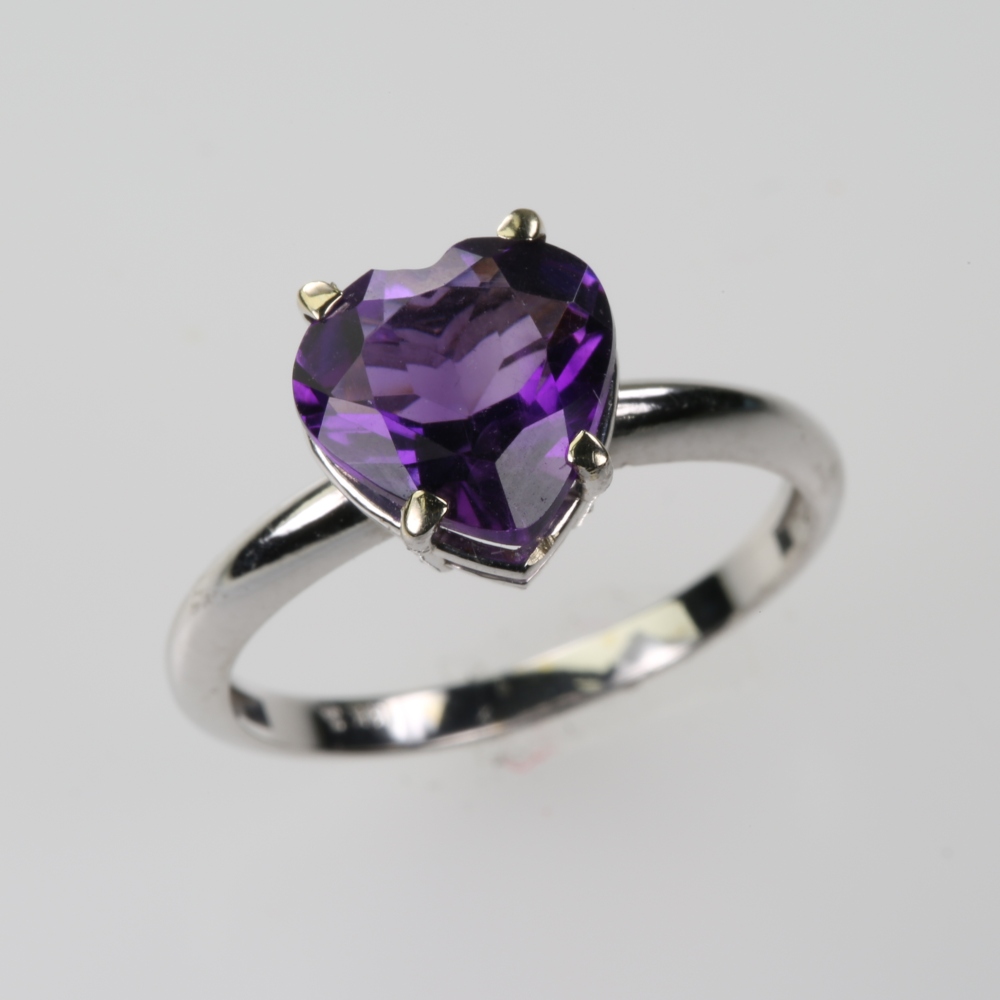 Solid 14K Gold Amethyst Ring