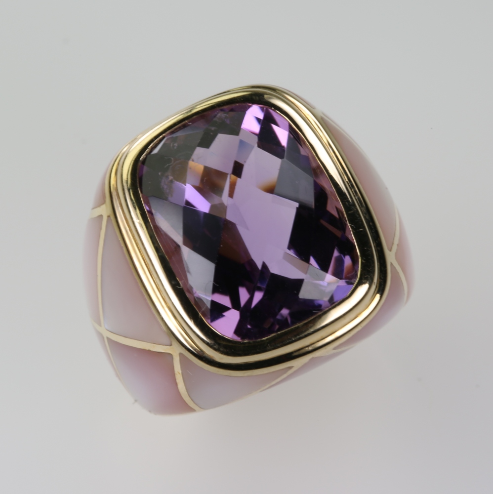 Solid 14K Gold Amethyst Ring
