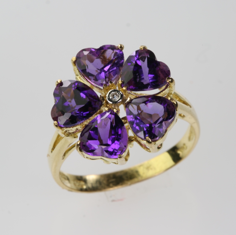 Solid 14K Gold Amethyst Ring