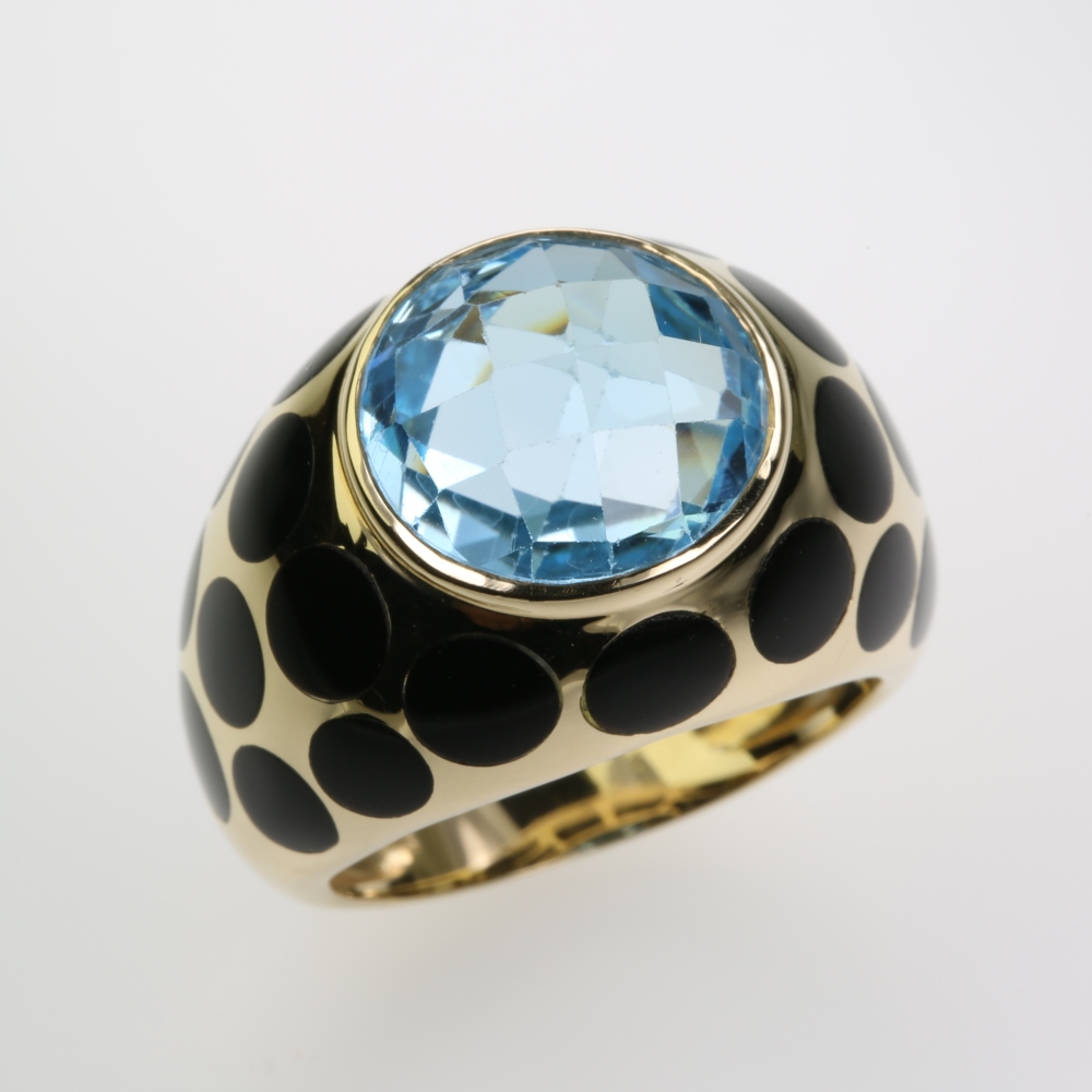 Solid 14 karat Gold Topaz Ring