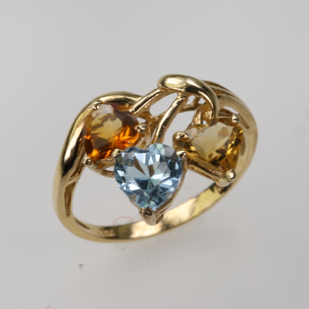14 Karat Gold Multi-Stone Ring
