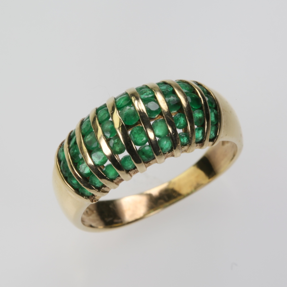 14 Karat Gold Emerald Ring