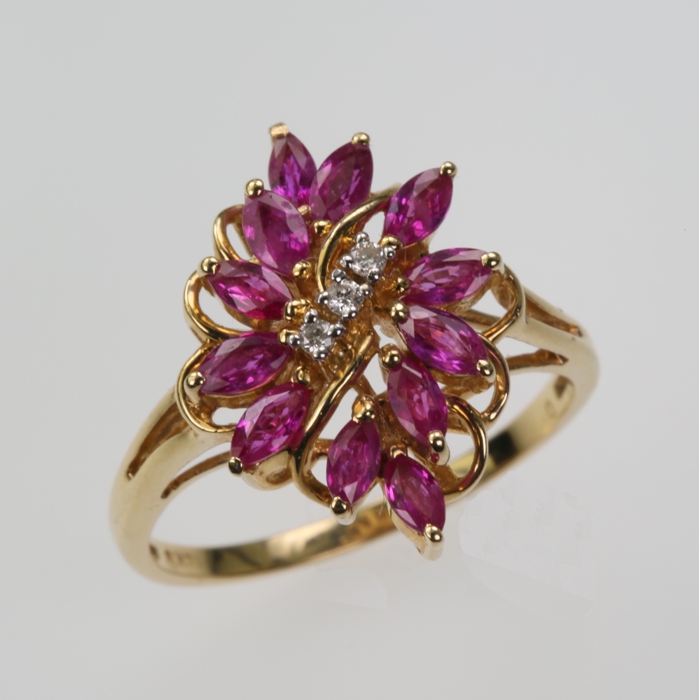 14 Karat Gold Ruby Ring