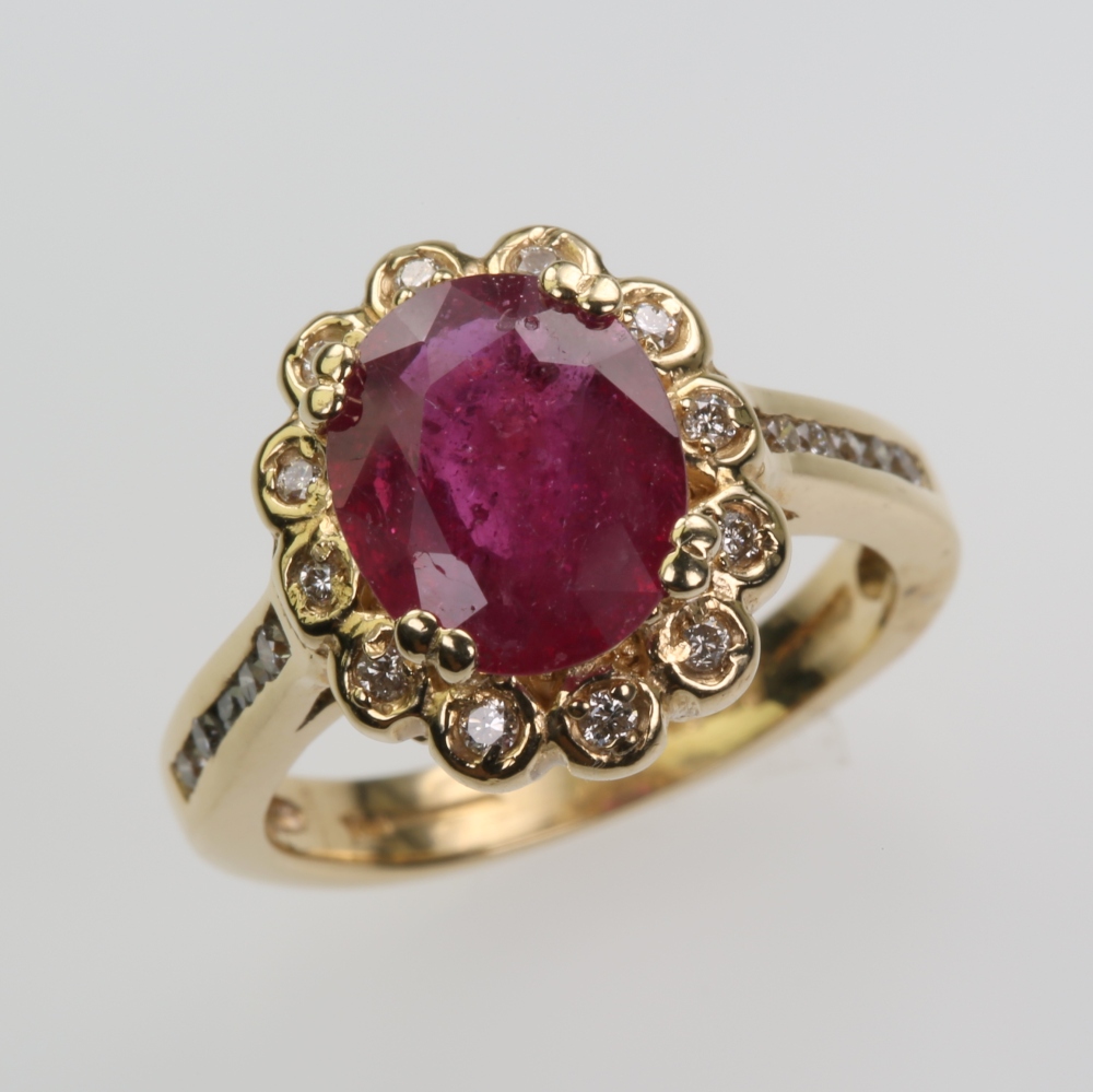 14 Karat Gold Ruby Ring