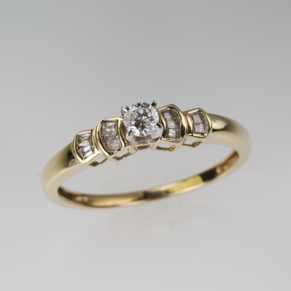 14 Karat Gold Diamond Ring