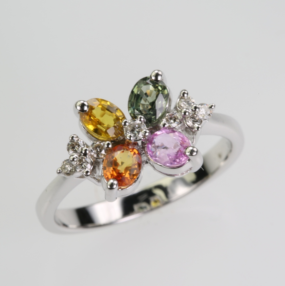 14 Karat Gold Multi-Gem Ring