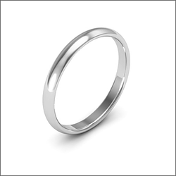 Solid 14 Karat Wedding Band White Gold Ring