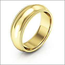 Solid 14 Karat Wedding Band Gold Ring