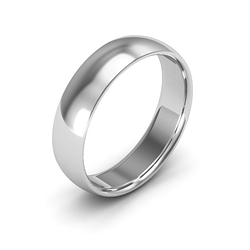 Solid 18 Karat Wedding Band White Gold Ring