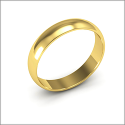 Solid 18 Karat Wedding Band Gold Ring