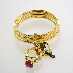 Solid 18 Karat Singapore Yellow Gold Ring