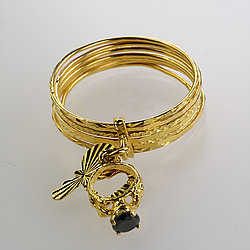 Solid 18 Karat Singapore Diamond-Cut Yellow Gold Ring