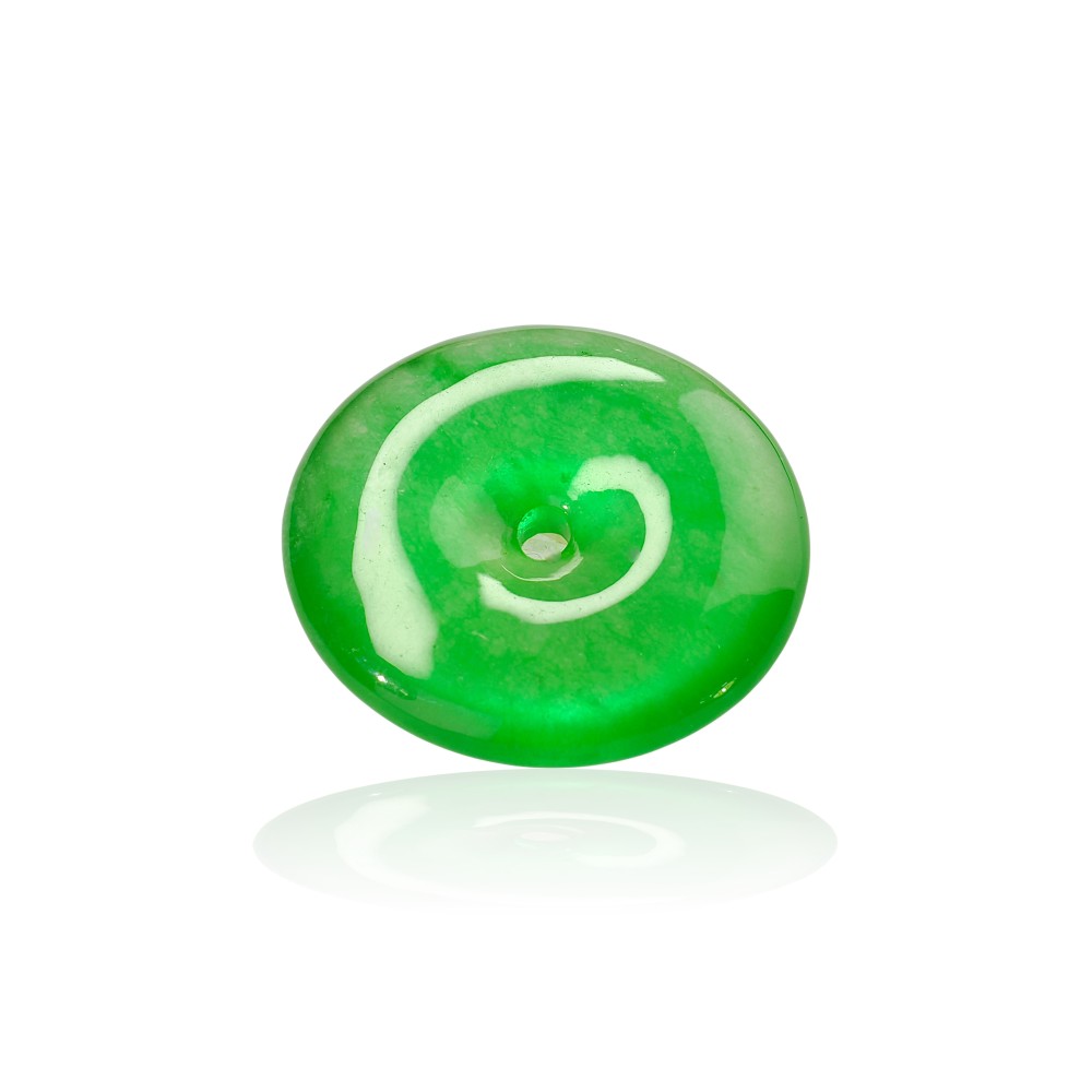 Solid Green Disc Jade Pendant SPECIAL15