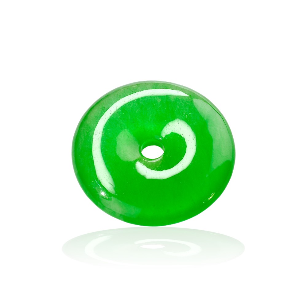 Solid Green Disc Jade Pendant SPECIAL17