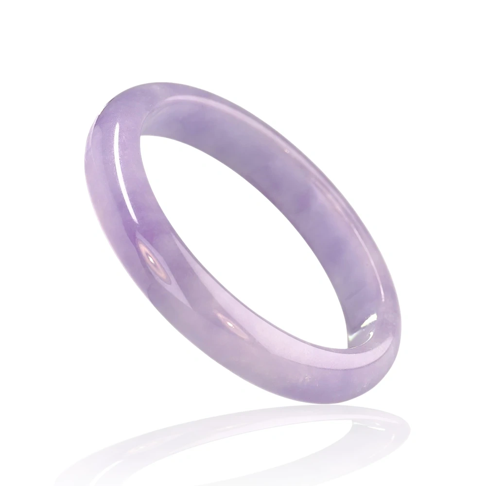 Solid Lavender Jadeite Jade Bangle, 60mm Inner Diameter - 75% Off