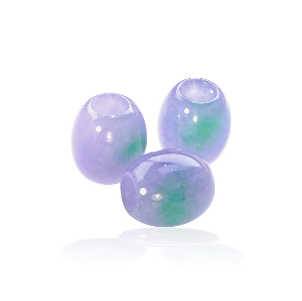 Solid Lavender Jade Barrel Pendant