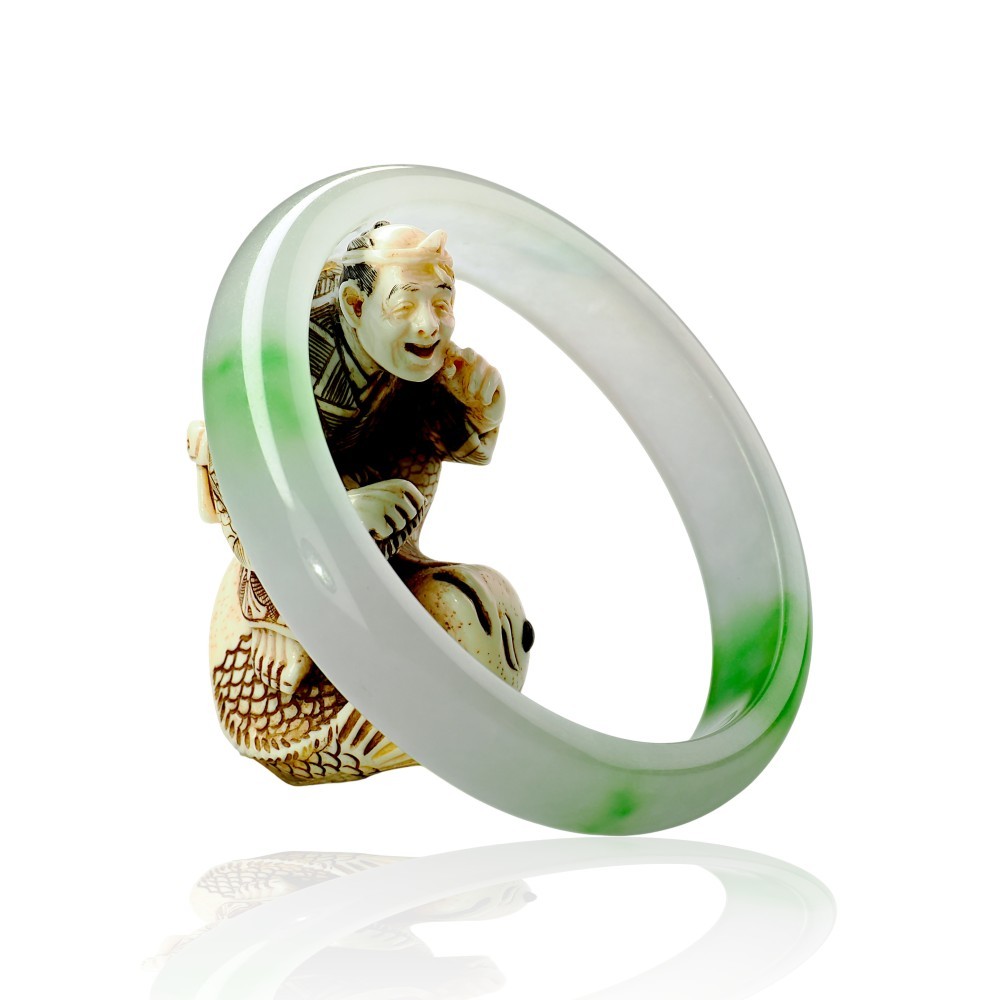 Solid Green Jade Bangle $200 - $300, 57mm Inner Diameter